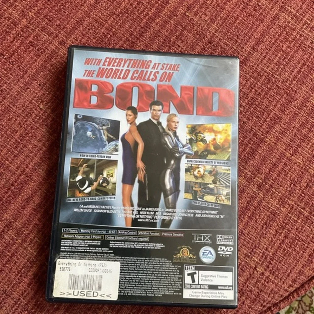 James Bond 007: Everything or Nothing (PS2, 2004) CIB VGC Black Label FREE SHIP!